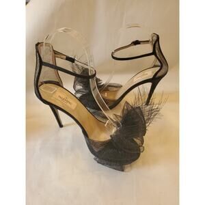 Valentino GARAVANI black bow ankle strap sandal size IT 39US 9